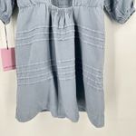 Avec Les Filles NWT Women's Tie Back Puff Sleeve Babydoll Dress Blue Size Small Photo 10