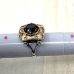 Sterling Silver 14K, , Smokey quartz statement ring, ~size 7 Photo 13