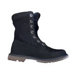 Timberlands Black Lace Up Combat Boots Textured Shaft Chunky Sole Women's Size 7 Photo 3