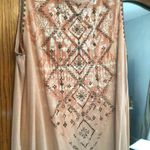 Miss Me Peach and gold studded Aztec print Tunic sz small Photo 1