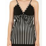 Pronto Women's Black Striped Spaghetti Strap Tank Top Size Small Photo 0