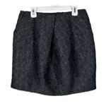 FRNCH Lucy Paris Black Embroidered Pleated Mini Skirt NWT Size Medium Photo 1
