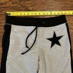 Gray and Black Star Track Pants with Adjustable Waistband Size L Photo 3