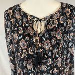 Inspired Hearts long sleeve black floral smocked ruffle dress size large NWT Photo 1