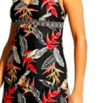 Athleta  Shorebreak Empire Waist Racer Back Swim Dress Tropical Leaves Size XS Photo 0