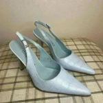 Coup D'etat leather classy‎ Blue Crocodile Women's Heels/Sandals Size 6 Photo 7