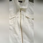 Jones New York Signature ~ Jacket Women Sz Lg - White Linen Zip Up Photo 4
