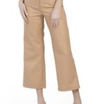 Bagatelle NWT Collection Size M Beige Faux Leather Wide Leg Cropped Pants Office Photo 0