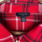 Talbots  NWT Red Plaid Long Sleeve A-Line Belted Midi Shirt Dress Size 18W Photo 4