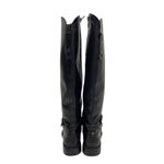 Franco Sarto Hadley Black Leather Tall Riding Boots Equestrian Flat Buckle 6.5 Photo 4