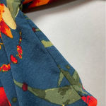 LuLaRoe Dress Floral Bright Colorful Size Small Sheath Stretch Midi Blue Orange Photo 4