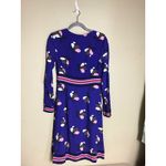 Boden Women Floral Striped A Line Dress Sz. 8R Blue Lightweight Comfort Modest Photo 4