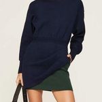Something Navy Blue Colorblock Sweater Dress Size L Photo 0