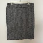 Loft  Ann Taylor Academia black and White tweed formal skirt size 10 Photo 0