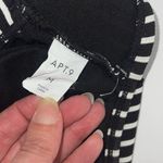 Apt. 9  Womens Striped Flounce Ruffle Halter Bikini Top Black White Medium Photo 2