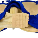 Cacique Lane Bryant Swim Bikini Top Blue Build in Bandeau Bra Womens Size 36DD Photo 4