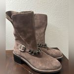 Vince Camuto Keshilla Moto Boot Women’s Brown Sable Suede Leather Ankle Boots Photo 6