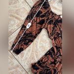 A New Day Black and Brown Abstract Long Sleeve Dress Photo 8