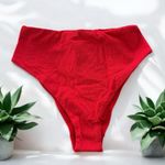 VIX NWT Bela Hot Pants High Waist Bikini Bottom Size Small Textured Red $108 Photo 1