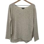 Vince Cashmere Sweater Boatneck Split Hem Light Gray Neutral Cozy Womens Large Photo 0