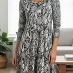 LuLaRoe  Emily Women's Animal Print Long Sleeve Short Dress Photo 0