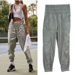 Free People  Movement‎ Way Home Joggers Pants Nylon Windbreaker Gray Size Small Photo 1
