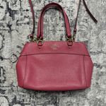 Coach  Mini Brooke Carryall Satchel Pink Glitter Crossgrain Leather Gold Photo 2