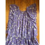 Ulla Johnson  Dress Womens 2 Purple Floral Silk Ruffle Tiered Hem Midi Boho Photo 8