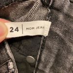 PacSun  Mom Jeans size 24 brand new with tag inseam 27” color distressed black Photo 13