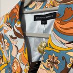 Boston Proper Folk Favorite Print Modern Double Breasted Blazer NWT size 12 Photo 3