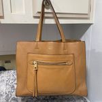 Vince Camuto ELVAN-TO Pebbled Leather Tote in Walnut Brown Large Photo 1