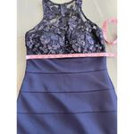My Michelle Cocktail/prom navy blue sequin and lace Women's size 3 Photo 4