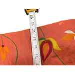 Made in Italy Orange Floral Scarf 100% Polyester Sheer Lightweight Wrap Photo 6
