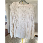 Vintage Express Tricot Handknit Sweater Cream Quiet Luxury Size L Photo 3