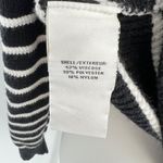 Bagatelle  Striped Super Soft V-Neck Cardigan Sweater Black Ivory Size Large Photo 9