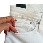 J.Crew White Mid Rise Flare Crop Jeans Raw Hem Plus size 35 NEW Tags Preppy Photo 3