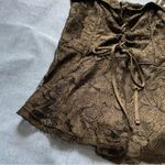 EXPRESS Lace Tie Y2K Long Tank Size XS in Brown Photo 1