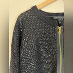 Marc by Marc Jacobs Vintage Y2K  Black Wool Sequin Zip Cardigan Sweater Medium Photo 4