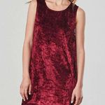 BB Dakota 💕💕 Meyer Red Crushed Velvet Shift Dress Photo 3