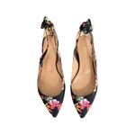 Aquazzura Bow Tie Floral Ballet Flats Size 36 Multicolor Pointed Toe Black Photo 3