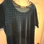 Fashion Bug  Vintage Green Velvet Midi Sheath Dress Size 18/20 Holiday Christmas Photo 4