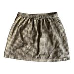 American Eagle Women's Houndstooth Plaid Mini Skirt w Buttons Size S Photo 1