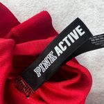 PINK Victoria's Secret Racerback Strappy Sports Bra XXS Logo Spellout Activewear Red Photo 1