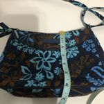 Vera Bradley  Java Floral Little Crossbody bag Blue‎ Brown purse travel Photo 12