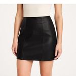 Abercrombie & Fitch NEW  Black Vegan Leather Faux Leather Mini Skirt Size Small S Photo 0