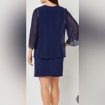 Sandra Darren  Long Sleeve Sheer Jacket Dress Photo 5