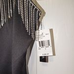 Speechless  Black Rhinestone Fringe Bodycon Mini Dress NWT Size 7 Juniors NWT Photo 4