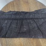 Black Clutch with Silver Metallic Thread Express Black Zip-Up Clutch Bag Photo 2