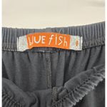 Blue Fish Blue Plaid Boho Balloon Pants Elastic Waist Ruffle Hem Women Size 1 Photo 2