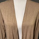 Lord & Taylor Context Tan Cardigan Size M Open Front Lightweight Flowy Layers Size M Photo 3
